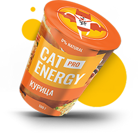 Упаковка фирменной еды Cat Energy Pro