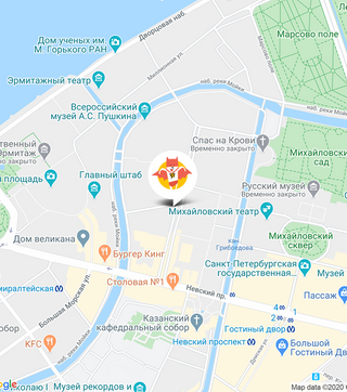 Карта с адресом компании